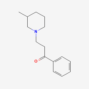 molecular formula C15H21NO B14009804 3-(3-Methylpiperidin-1-yl)-1-phenylpropan-1-one CAS No. 6951-37-7