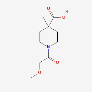 molecular formula C10H17NO4 B1400982 1-(2-Methoxyacetyl)-4-methylpiperidine-4-carboxylic acid CAS No. 1316220-82-2