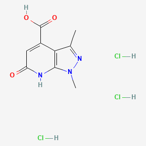 1,3-Dimethyl-6-oxo-1h,6h,7h-pyrazolo[3,4-b]pyridine-4-carboxylic acid trihydrochloride