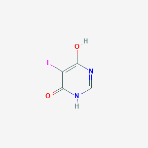 molecular formula C4H3IN2O2 B1400985 6-羟基-5-碘吡嘧啶-4(3H)-酮 CAS No. 1429056-25-6