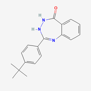 molecular formula C18H19N3O B1400987 2-(4-tert-butylphenyl)-3,4-dihydro-5H-1,3,4-benzotriazepin-5-one CAS No. 1374509-71-3