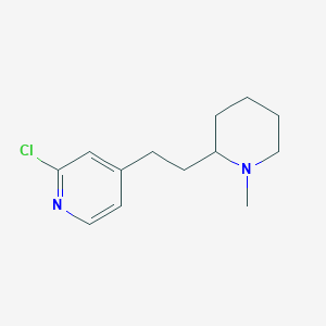 molecular formula C13H19ClN2 B1400989 2-Chloro-4-(2-(1-methylpiperidin-2-yl)ethyl)pyridine CAS No. 1361115-30-1