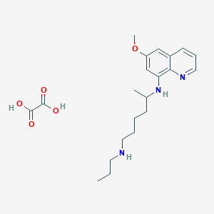 5-N-(6-methoxyquinolin-8-yl)-1-N-propylhexane-1,5-diamine;oxalic acid