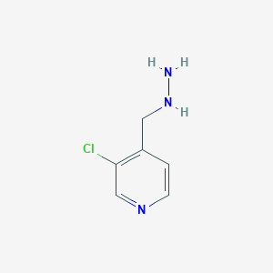 molecular formula C6H8ClN3 B1400992 3-Chloro-4-(hydrazinylmethyl)pyridine CAS No. 1495553-30-4