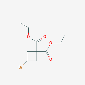 molecular formula C10H15BrO4 B14009961 Diethyl 3-bromocyclobutane-1,1-dicarboxylate CAS No. 827032-77-9