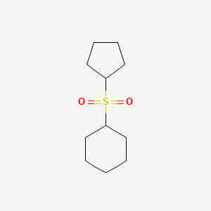 molecular formula C11H20O2S B14009978 Cyclopentylsulfonylcyclohexane CAS No. 10394-46-4