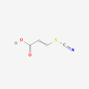 molecular formula C4H3NO2S B14009984 2-Propenoic acid, 3-thiocyanato-, (Z)- CAS No. 131424-34-5