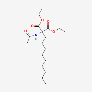 molecular formula C18H33NO5 B14009989 Diethyl 2-acetamido-2-nonylpropanedioate CAS No. 5440-56-2