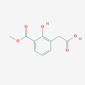 molecular formula C10H10O5 B14010009 2-(2-Hydroxy-3-(methoxycarbonyl)phenyl)acetic acid 