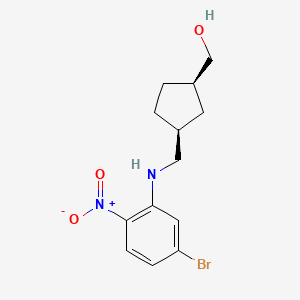 [cis-3-[(5-Bromo-2-nitro-anilino)methyl]cyclopentyl]methanol