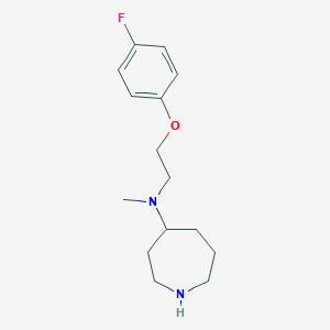 molecular formula C15H23FN2O B1401002 N-[2-(4-氟苯氧基)乙基]-N-甲基氮杂环戊烷-4-胺 CAS No. 1316222-85-1
