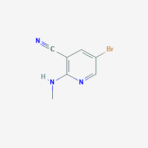 molecular formula C7H6BrN3 B1401004 5-溴-2-(甲基氨基)烟腈 CAS No. 1346534-48-2