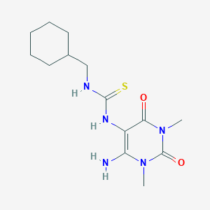 1-(4-amino-1,3-dimethyl-2,6-dioxopyrimidin-5-yl)-3-(cyclohexylmethyl)thiourea