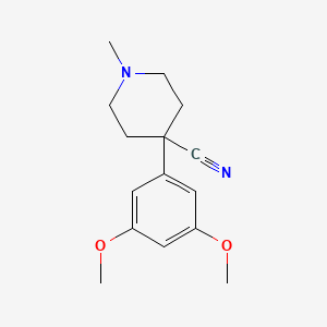 molecular formula C15H20N2O2 B14010074 4-(3,5-Dimethoxyphenyl)-1-methyl-4-piperidinecarbonitrile CAS No. 5441-45-2