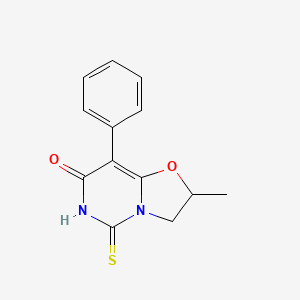 2-Methyl-8-phenyl-5-sulfanylidene-2,3-dihydro-[1,3]oxazolo[3,2-c]pyrimidin-7-one