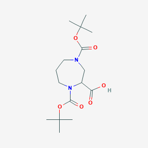 1,4-Bis(tert-butoxycarbonyl)-1,4-diazepane-2-carboxylic acid