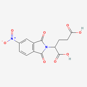 molecular formula C13H10N2O8 B14010122 2-(5-Nitro-1,3-dioxo-1,3-dihydro-2H-isoindol-2-yl)pentanedioic acid CAS No. 18636-09-4