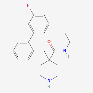 molecular formula C22H27FN2O B1401015 4-(3'-Fluoro-biphenyl-2-ylmethyl)-piperidine-4-carboxylic acid isopropylamide CAS No. 1361118-54-8