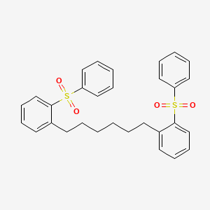 1-(Benzenesulfonyl)-2-[6-[2-(benzenesulfonyl)phenyl]hexyl]benzene