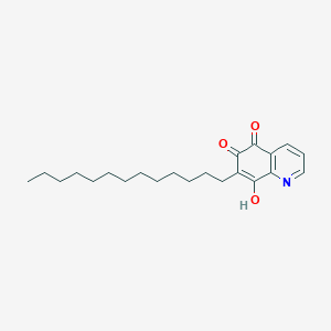 molecular formula C22H31NO3 B14010174 8-Hydroxy-7-tridecylquinoline-5,6-dione CAS No. 35100-82-4