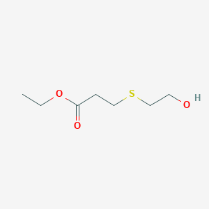 molecular formula C7H14O3S B14010175 Ethyl 3-[(2-hydroxyethyl)sulfanyl]propanoate CAS No. 77475-66-2