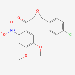 [3-(4-Chlorophenyl)oxiran-2-yl]-(4,5-dimethoxy-2-nitrophenyl)methanone