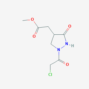 molecular formula C8H11ClN2O4 B1401019 Methyl [1-(chloroacetyl)-3-oxopyrazolidin-4-yl]acetate CAS No. 1374509-38-2
