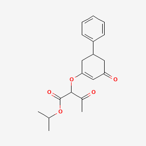 molecular formula C19H22O5 B1401020 异丙基 3-氧代-2-[(3-氧代-5-苯基环己-1-烯-1-基)氧基]丁酸酯 CAS No. 1374509-66-6