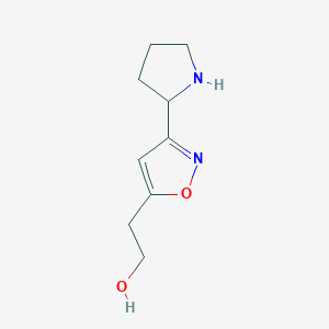 molecular formula C9H14N2O2 B1401022 2-(3-Pyrrolidin-2-yl-isoxazol-5-yl)-ethanol CAS No. 1361114-48-8