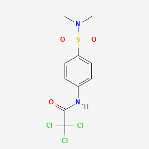 molecular formula C10H11Cl3N2O3S B14010248 Acetanilide, 2,2,2-trichloro-4'-(dimethylsulfamoyl)- CAS No. 23280-37-7