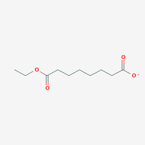 molecular formula C10H17O4- B14010251 Octanedioic acid, 1-ethyl ester 