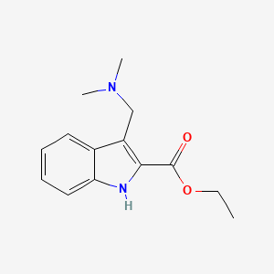 1h-Indole-2-carboxylic acid, 3-[(dimethylamino)methyl]-, ethyl ester