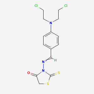 4-Thiazolidinone,3-[[[4-[bis(2-chloroethyl)amino]phenyl]methylene]amino]-2-thioxo-