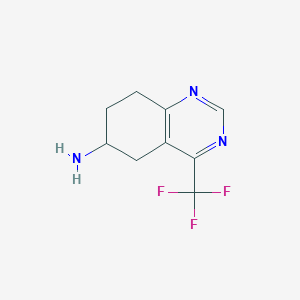 molecular formula C9H10F3N3 B14010303 6-Amino-5,6,7,8-tetrahydro-4-(trifluoromethyl)quinazoline CAS No. 1083281-94-0