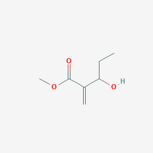 molecular formula C7H12O3 B14010313 Methyl 3-hydroxy-2-methylidenepentanoate CAS No. 18052-21-6