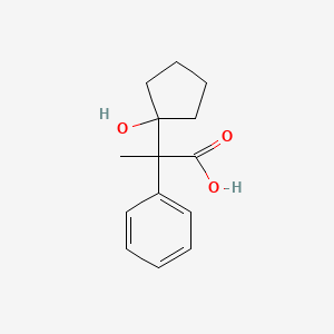 2-(1-Hydroxycyclopentyl)-2-phenylpropanoic acid