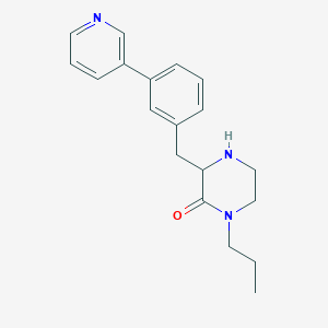 molecular formula C19H23N3O B1401032 1-Propyl-3-(3-pyridin-3-yl-benzyl)-piperazin-2-one CAS No. 1361111-51-4