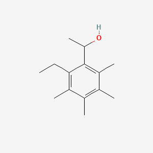 molecular formula C14H22O B14010353 Benzenemethanol,2-ethyl-a,3,4,5,6-pentamethyl- CAS No. 92368-74-6