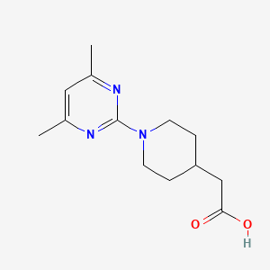 molecular formula C13H19N3O2 B1401037 [1-(4,6-Dimethyl-pyrimidin-2-yl)-piperidin-4-yl]-acetic acid CAS No. 1361112-79-9