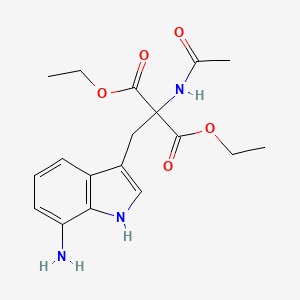 diethyl 2-acetamido-2-[(7-amino-1H-indol-3-yl)methyl]propanedioate