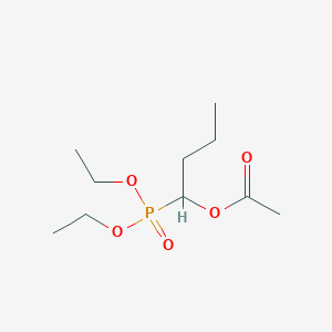 molecular formula C10H21O5P B14010459 1-(Diethoxyphosphoryl)butyl acetate CAS No. 40568-81-8