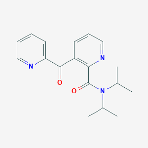 molecular formula C18H21N3O2 B14010478 N,N-di(propan-2-yl)-3-(pyridine-2-carbonyl)pyridine-2-carboxamide CAS No. 88329-48-0