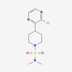 molecular formula C11H17ClN4O2S B1401048 4-(3-氯吡嗪-2-基)-N,N-二甲基哌啶-1-磺酰胺 CAS No. 1361115-04-9