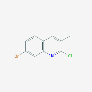 molecular formula C10H7BrClN B140105 7-Bromo-2-chloro-3-methylquinoline CAS No. 132118-47-9