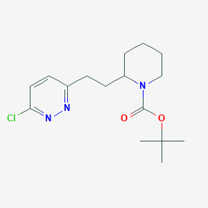 molecular formula C16H24ClN3O2 B1401050 Tert-butyl 2-[2-(6-chloropyridazin-3-yl)ethyl]piperidine-1-carboxylate CAS No. 1361112-59-5