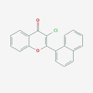 molecular formula C19H11ClO2 B14010506 3-Chloro-2-(naphthalen-1-yl)-4h-chromen-4-one CAS No. 13379-34-5