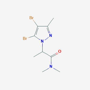 2-(4,5-dibromo-3-methylpyrazol-1-yl)-N,N-dimethylpropanamide