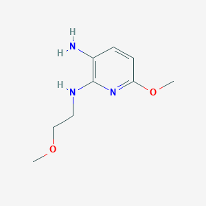 molecular formula C9H15N3O2 B14010516 6-methoxy-N2-(2-methoxyethyl)-2,3-pyridinediamine CAS No. 145441-19-6