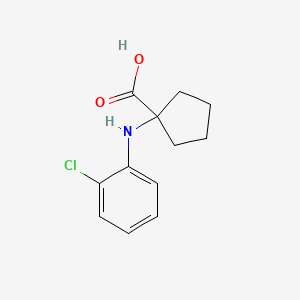 molecular formula C12H14ClNO2 B14010541 1-[(2-Chlorophenyl)amino]cyclopentanecarboxylic acid CAS No. 6636-90-4