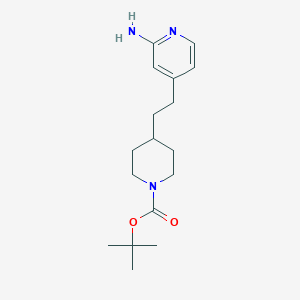 molecular formula C17H27N3O2 B1401056 Tert-butyl 4-[2-(2-aminopyridin-4-yl)ethyl]piperidine-1-carboxylate CAS No. 1361114-97-7